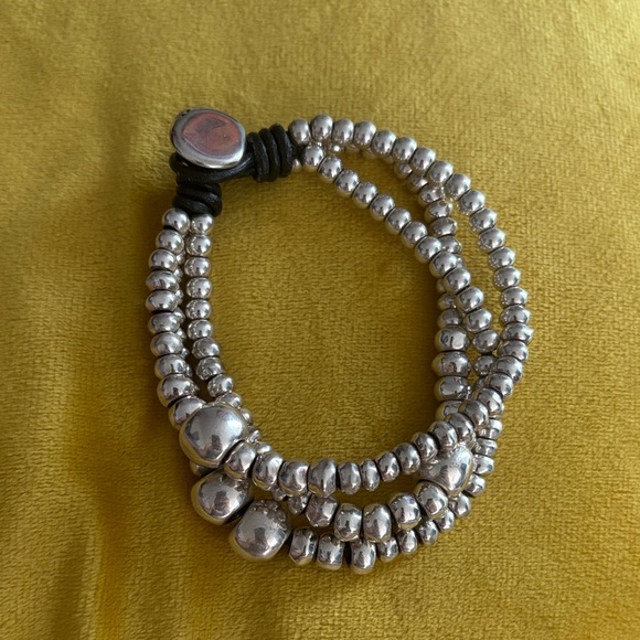 ❤️UNOde50 Silver Beaded Bracelet with Red Puch - Picture 2 of 7